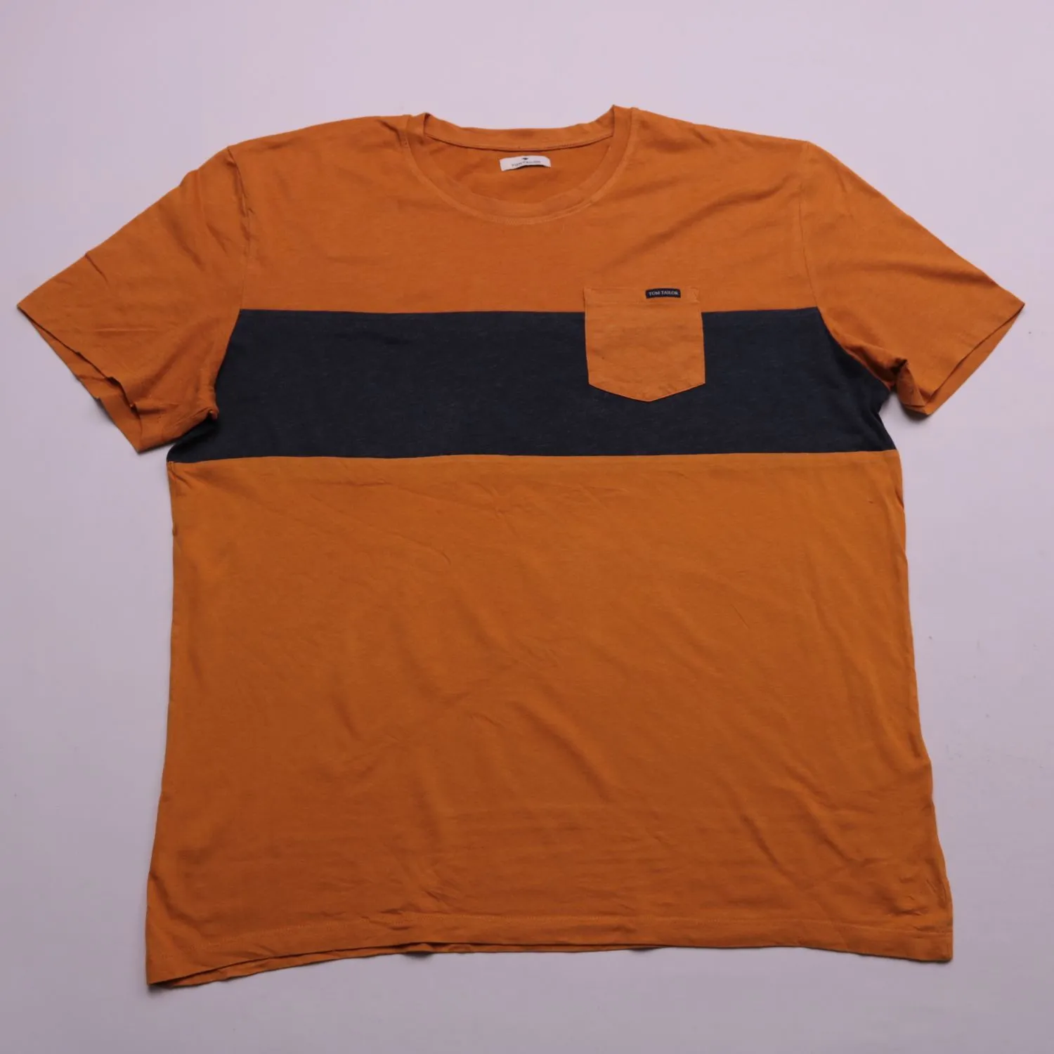 Терракотовая футболка Tom Tailor с нагрудным карманом, размер 54 (XL)