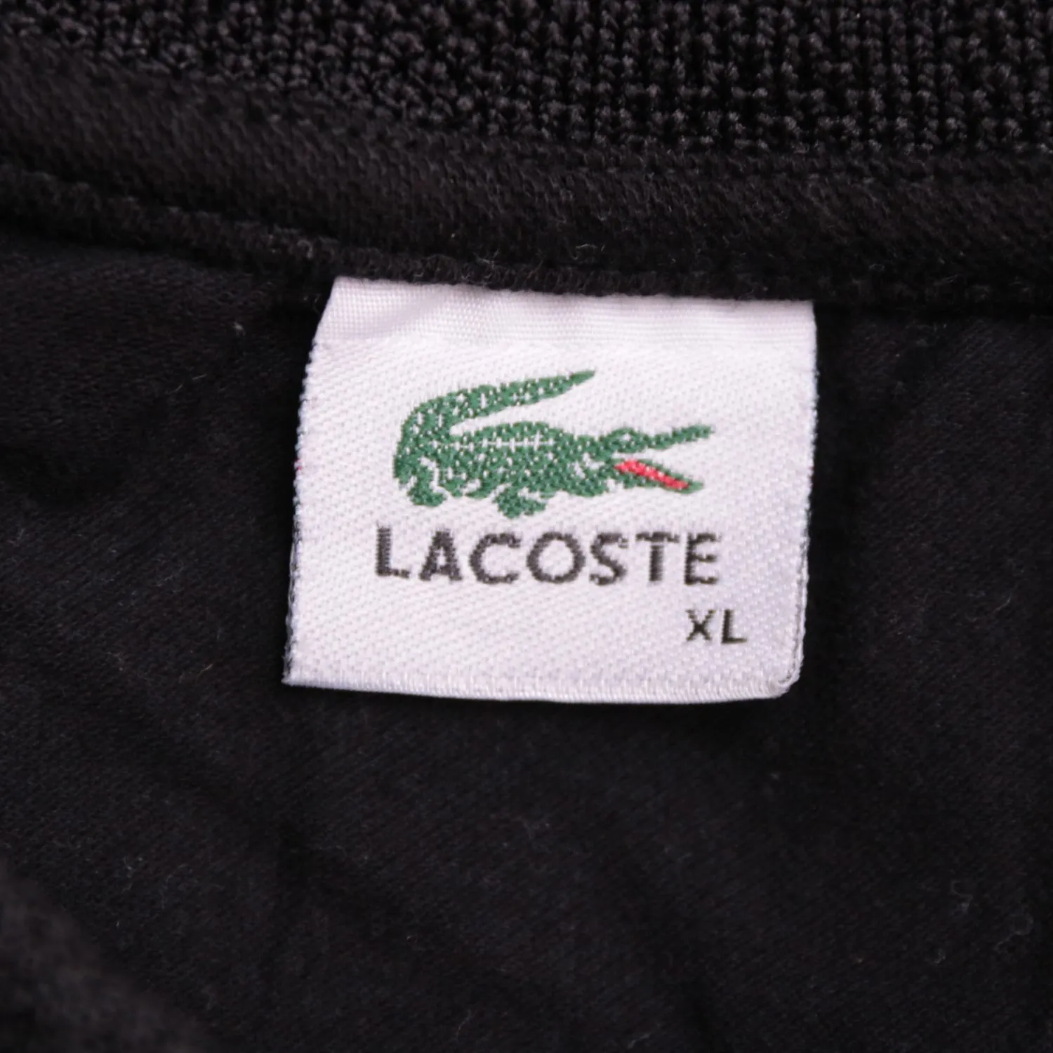 Чёрное поло Lacoste с контрастной окантовкой, размер 54 (XL)