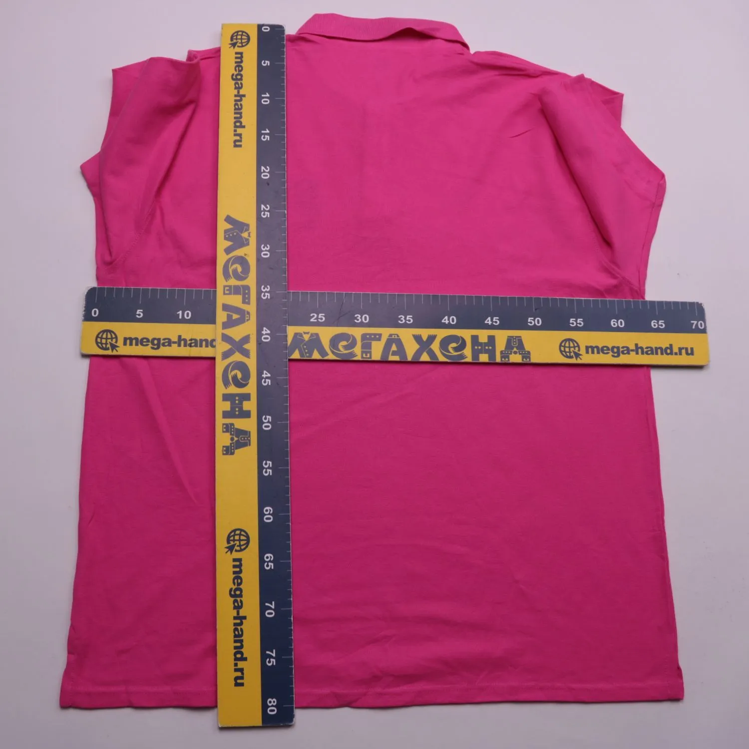 Розовое поло Fruit of the Loom с вышивкой, размер 60 (3XL)