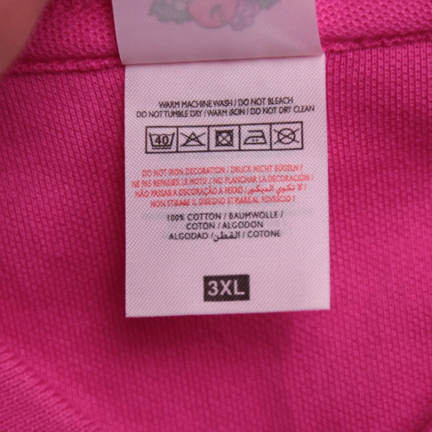 Розовое поло Fruit of the Loom с вышивкой, размер 60 (3XL)